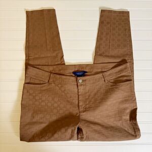 Doncaster Collection Brown Slim Pants Size 16